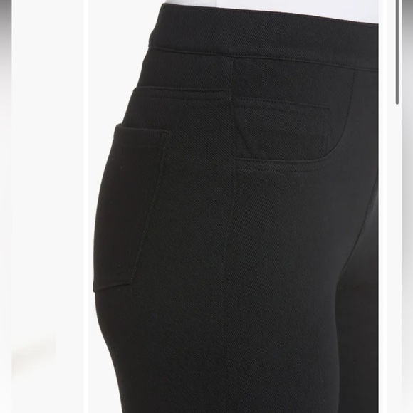 Spanx Black Jean-ish Leggings Sz Small Back Pockets Pull-On - Picture 7 of 12